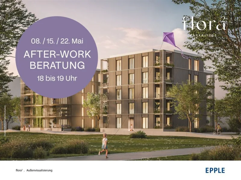 EPPLE_Mannheim_flora_Außenillu_Showroom - Wohnung kaufen in Mannheim - Ihr neuer Logen-Platz am BUGA-Park: nachhaltige 4-Zimmer-Wohnung mit  2 Loggien.
