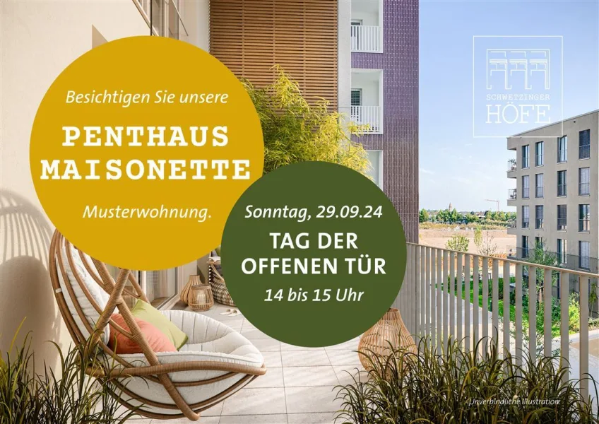 EPPLE_SchwetzingerHöfe_Maisonette_Besichtigung - Wohnung kaufen in Schwetzingen - Townhouse-Feeling in der Penthaus-Maisonette: Lichtdurchflutete 4,5-Zimmer-Wohnung mit Loggia.