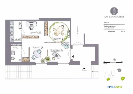 Gewerbeeinheit im Tannenhof -Kosmetik - Büro/Praxis kaufen in Baden-Baden - Eröffnen Sie Ihr Studio AM TANNENHOF - jetzt besichtigen & planen