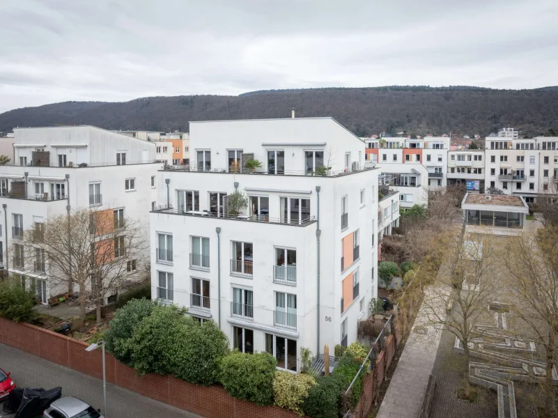 Außenansicht West - Wohnung kaufen in Heidelberg - Exklusive, lichtdurchflutete 5-Zimmer-Wohnung im Quartier am Turm