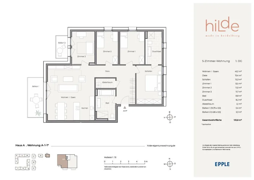 hiLde_Grundriss A-1-1_5Zimmer_EPPLE