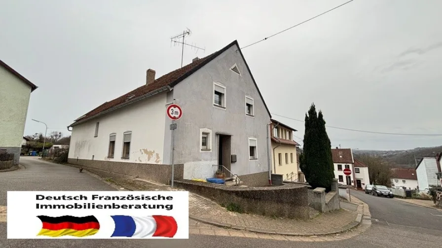 Ansicht - Haus kaufen in Beckingen / Saarfels - Teilsaniertes Ein. bis Zweifamilienhaus in Beckingen zu verkaufen