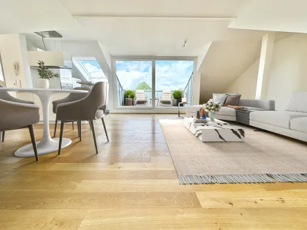 virtuell möbliert - Wohnung kaufen in Gerlingen - Schillerhöhe++ moderne und großzügige Dachgeschosswohnung mit Ausblick