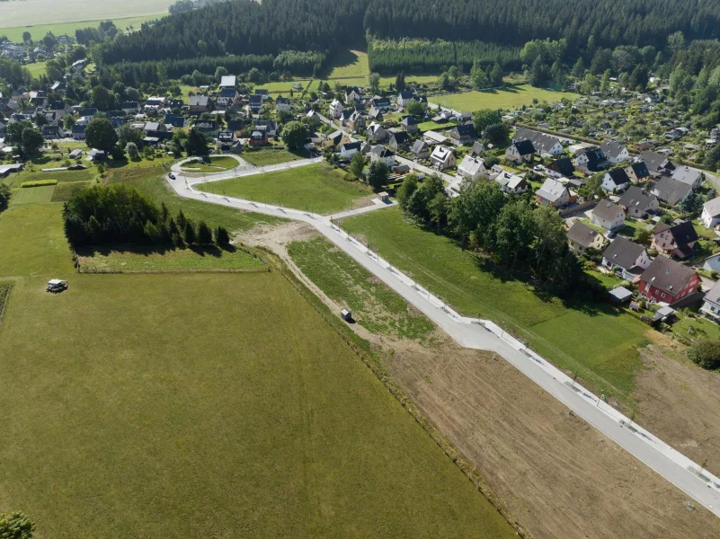 14971140-Baugebiet Luftbild - Grundstück kaufen in Thum - Wohnbaugrundstück in Thum