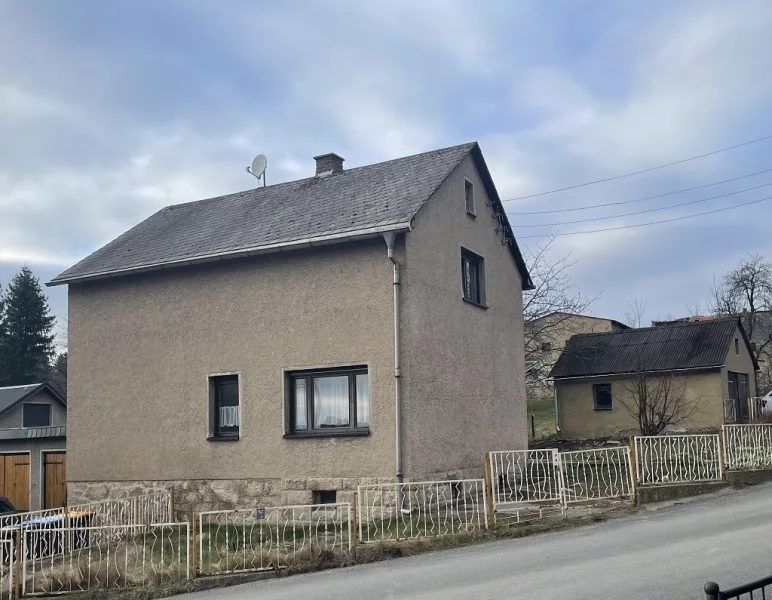 Außen_1 - Haus kaufen in Rodewisch - Kleines Einfamilienhaus zum Ausbau in ruhiger Lage