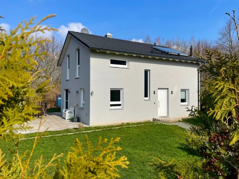 Außenansicht - Haus kaufen in Neukirchen - Ein Traum für Familien - energieeffizientes Einfamilienhaus in idyllischer Lage