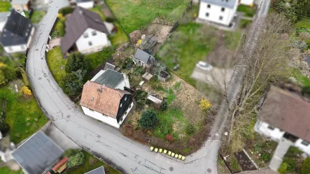 Drohnenbild - Haus kaufen in Chemnitz - Grundstück in Mittelbach mit Bestandsimmobilie