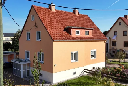  Außenansicht  - Haus kaufen in Burgstädt - gemütliche Doppelhaushälfte in ruhiger Wohnlage