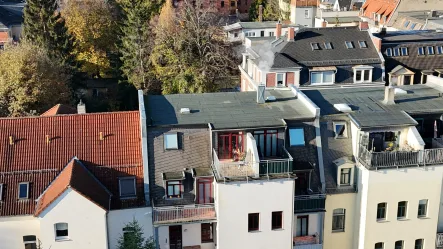 linke Dachterrasse und Balkon - Wohnung kaufen in Zwickau - Traumblick von Ihrer Dachterrasse