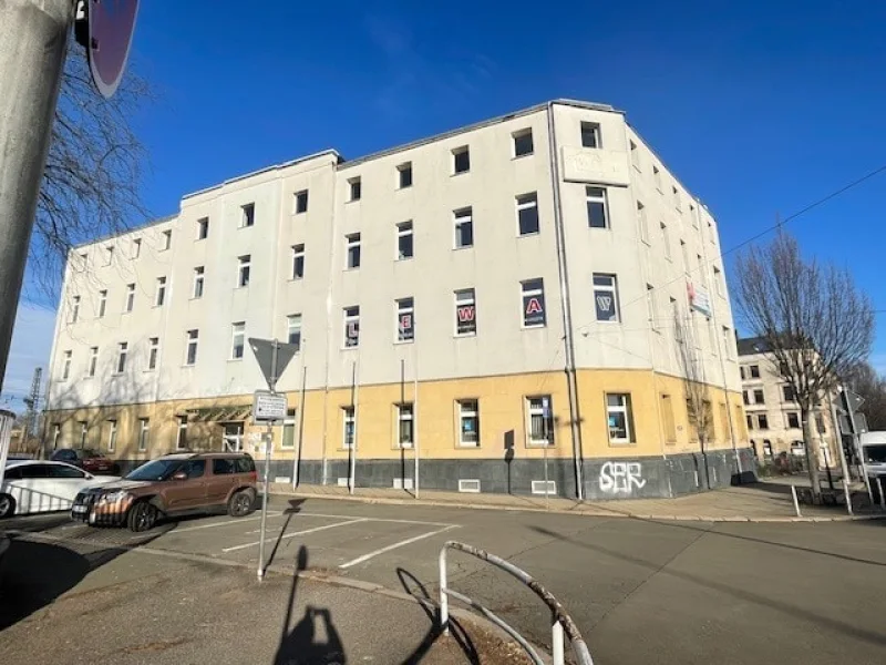 Blick vom Bahnhofstraße aus - Büro/Praxis mieten in Zwickau - Helle Gewerberäume in bekannter Lage 