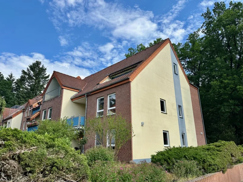 Süd-West-Ansicht - Wohnung kaufen in Grünheide (Mark) / Alt Buchhorst - Verkauft: Gepflegte Wohnung in ruhiger Waldrandlage in Grünheide/Alt Buchhorst!