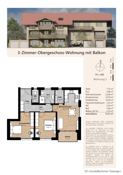 Wohnung 5 - Obergeschiss Süd-Ost