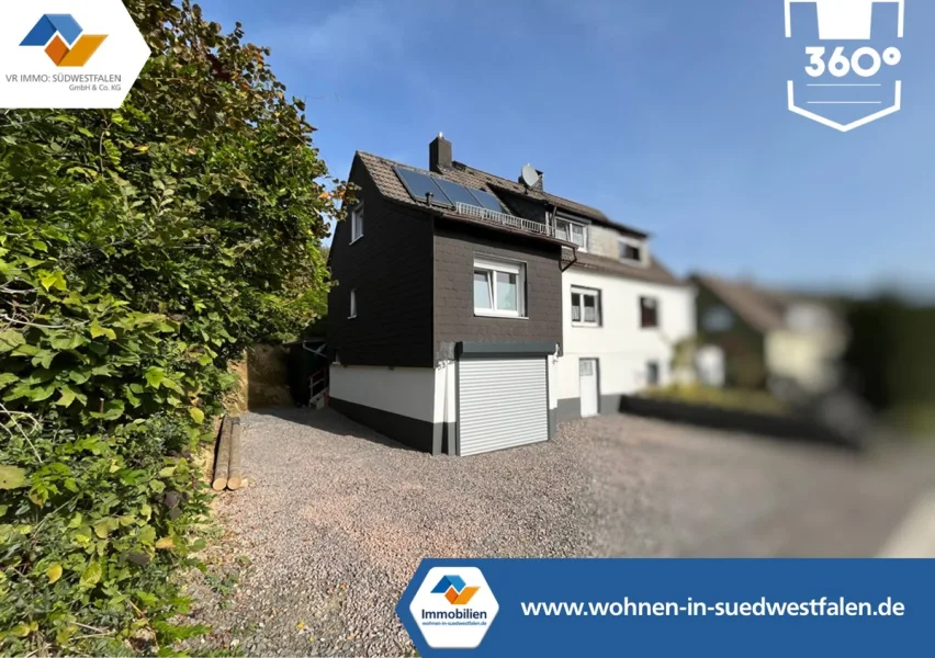 Titelseite - Haus kaufen in Lüdenscheid - VR IMMO: Doppelhaushälfte. Altes Haus total verjüngt und stilvoll geliftet.
