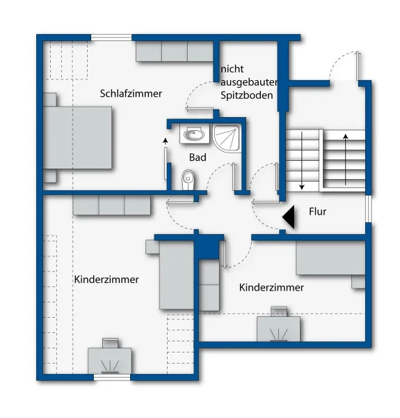 Dachgeschoss - Mietwohnung