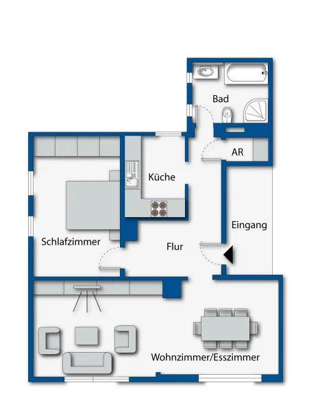 Obergeschoss - Mietwohnung