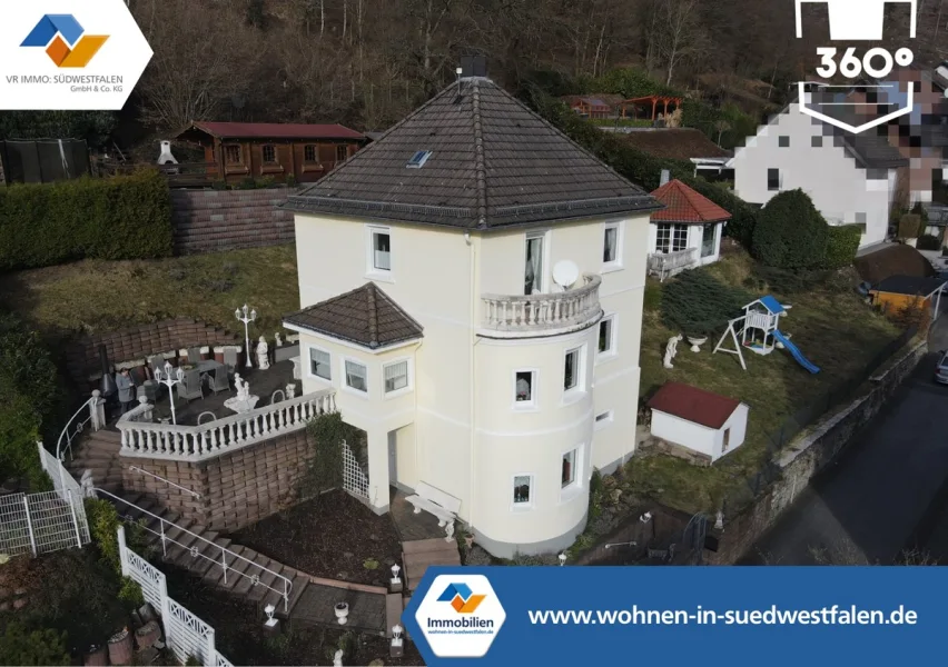 Titelbild - Haus kaufen in Werdohl - VR IMMO: |Preisreduzierung| Historisches Einfamilienhaus mit Garage in ruhiger Lage von Werdohl.