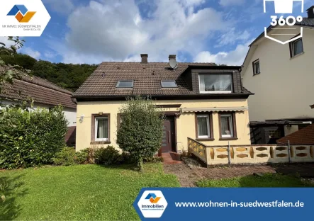 Titelbild - Haus kaufen in Werdohl - VR IMMO: Gepflegtes Einfamilienhaus mit Garten und Pool in ruhiger Lage von Werdohl zu verkaufen!