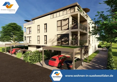 Projektierung - Wohnung kaufen in Neunkirchen - VR IMMO: Stilvoll und Barrierefrei: Exklusive 4- Zimmer Neubauwohnung für höchsten Komfort! KfW 40