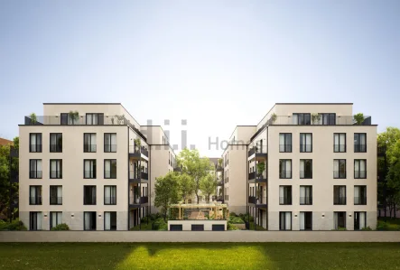 Visualisierung Wohngebäude - Wohnung mieten in Berlin / Niederschönhausen - UHli - Moderne 3-Zimmer-Wohnung mit idyllischem Garten