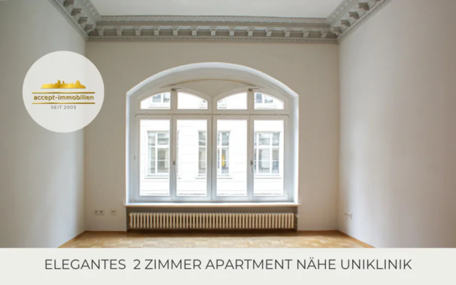 Wohnzimmer - Wohnung kaufen in Leipzig - ** Zentrum-Südost | Parkett | Stuck | Balkon | Tageslichtbad **