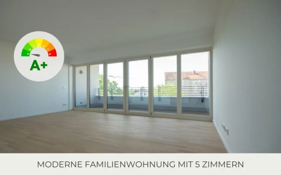 Wohnen/ Essen - Wohnung mieten in Leipzig - **Moderne Familien-Wohnung mit großem Balkon | 2 Bäder | offene Küche | Parkett | Aufzug |Stellplatz**