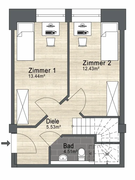 Grundriss 1. Obergeschoss