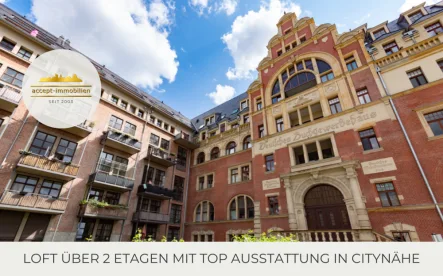 Außenansicht - Wohnung kaufen in Leipzig - ** Top ausgestattete Maisonette mit Loft-Charakter im Zentrum-Südost | Balkon | 2 Stellplätze **