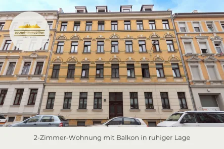 Außenansicht - Wohnung kaufen in Leipzig - ** 2-Zimmer-Wohnung mit Balkon in ruhiger Lage **