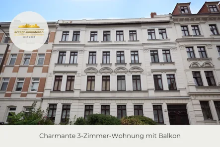 Außenansicht - Wohnung kaufen in Leipzig - ** Ruhig gelegene 3-Zimmer-Wohnung mit Balkon & Tageslichtbad in Gohlis **