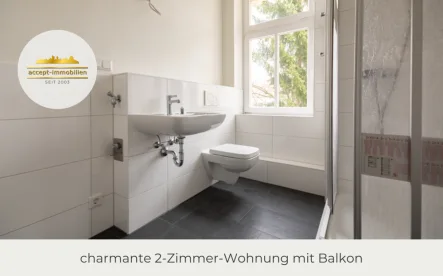 Bad - Wohnung mieten in Leipzig / Wahren - ** Attraktive Altbau-Wohnung in Wahren | Balkon | separate Küche | 2 Zimmer | saniert **