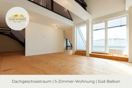 Startbild - Wohnung mieten in Leipzig | Sellerhausen-Stünz - ** Dachgeschosstraum | Kamin und Einbauküche | Balkon | Wanne & Dusche | Dielenboden | Stellplatz **