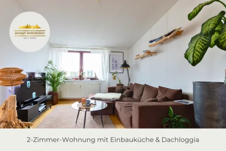 Wohnzimmer - Wohnung kaufen in Leipzig - ** Direkt am Zentrum | Bezugsfrei | Südbalkon | Parkett| Offene Küche mit Einbauküche **