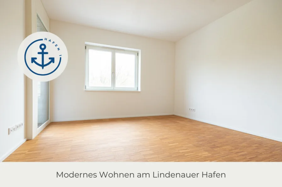 Zimmer - Wohnung mieten in Leipzig - ** Hafen 1 | Wohnglück am Lindenauer Hafen | 2 Bäder | 2 Loggien | HWR | Aufzug | Stellplatz **