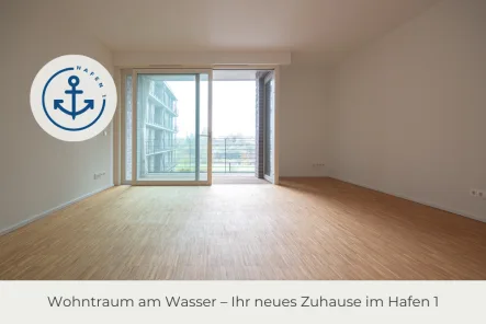 Wohnen - Wohnung mieten in Leipzig - ** Hafen 1 | Ihr neues Zuhause in exklusiver Lage | 2 Zimmer | Loggia | Offene Küche | Stellplatz **