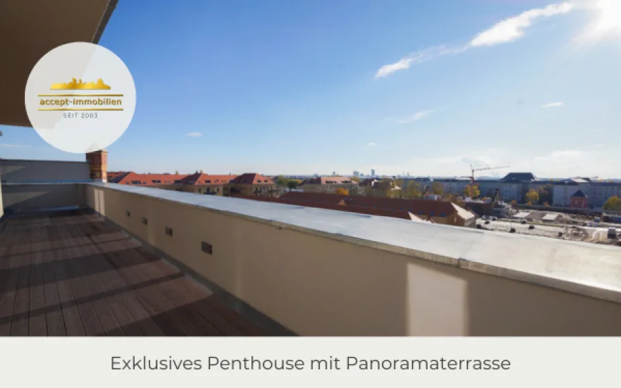 Ausblick - Wohnung mieten in Leipzig / Gohlis - ** Atemberaubendes Penthouse mit Panoramablick & großer Terrasse | Sauna | 2 Bäder | Stellplätze **