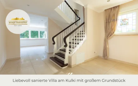 Flur  - Haus kaufen in Leipzig - ** Bezugsfreie Villa am Kulkwitzer See | Hochwertig saniert | Großes Grundstück **