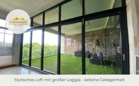 Startbild Wohnung - Wohnung mieten in Leipzig / Großzschocher - **Einmaliges Loft mit industriellem Charme |große Loggia | sofort frei **