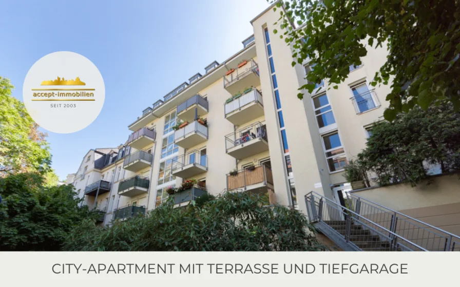 Rückansicht - Wohnung kaufen in Leipzig - ** City-Apartment | Ruhige Lage | Große Terrasse | Tiefgarage **