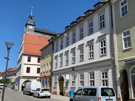 Außenansicht - Wohnung mieten in Hildburghausen - 2-Raum-Wohnung Maisonette Zentral in Hildburghausen mit Aufzug