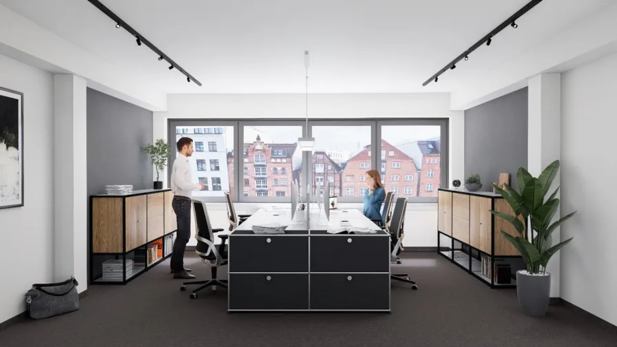 Büro 2 - Büro/Praxis mieten in Hamburg - Perfekt für Startups: ALL INCLUSIVE - Wasserblick - Elphi - alles neu ausgebaut - Perfekte Infrastruktur - Glasfaser - mittendrin aber ruhig - mehr HH geht nicht... D11 B2