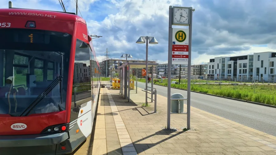 Straßenbahn - direkt vor der Tür