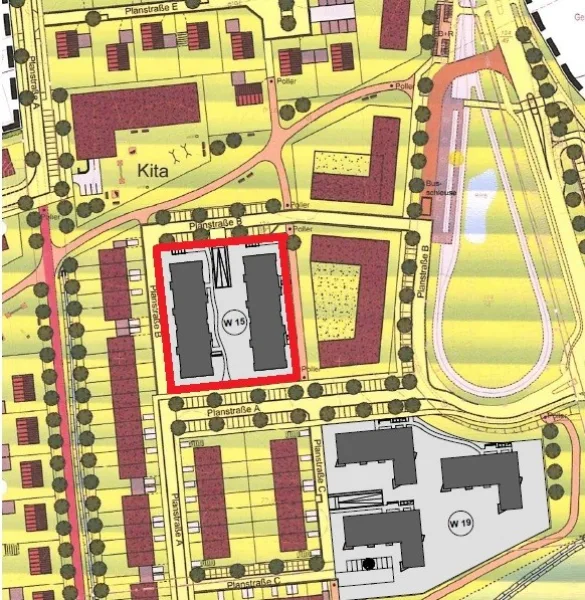 Übersichtsplan Hillenwiese 9,11,13,15