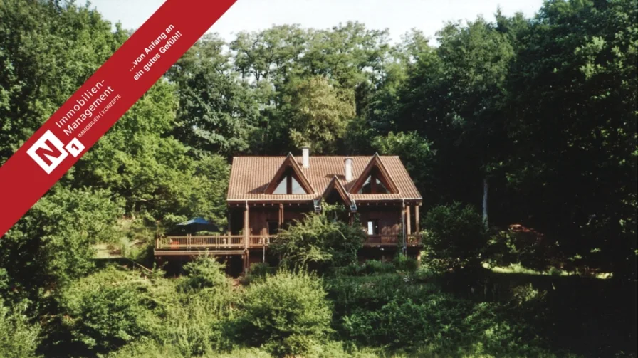 Titelbild - Haus kaufen in Otterberg - Alles außer gewöhnlich! Villa im Chaletstil mitten im Pfälzer Wald