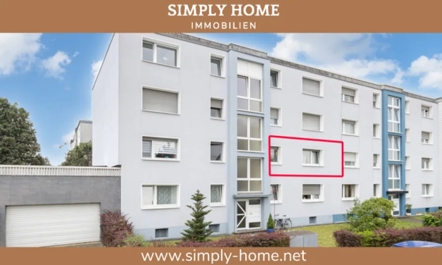 Hausansicht - Wohnung kaufen in Kerpen - Sindorf: Lichtdurchflutete, moderne 3-Zimmerwohnung mit überdachter Sonnenloggia