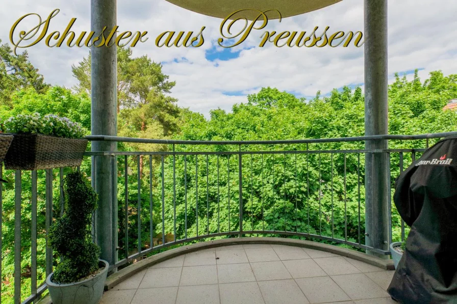 Balkon zum Hof - Wohnung kaufen in Berlin - Schuster aus Preussen - freie 3 Zimmerwohnung in Panlow, 2 Bäder, 2 Balkone, Fahrstuhl, Stellplatz