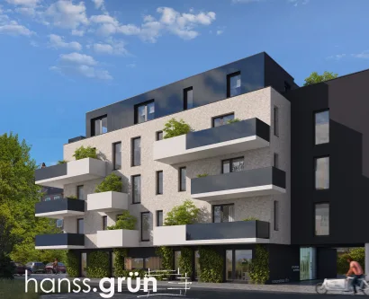 hanss.grün - Wohnung kaufen in Kiel / Wik - 2 Zimmer-Neubau-Eigentumswohnung im Erdgeschoss in hanss.grün in 24106 Kiel-Wik