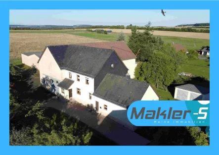 Startfoto - Haus kaufen in Hennweiler - Gepflegtes ländliches Anwesen mit gr. Scheune, Stall, Nebengebäuden und viel Grünland