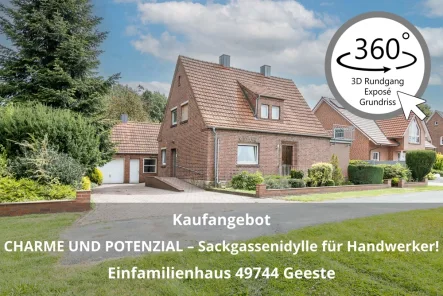 01 Kaufangebot - Haus kaufen in Geeste - Charme und Potenzial - Sackgassenidylle für Handwerker!