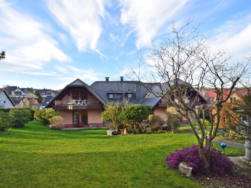 Rückansicht - Haus kaufen in Haibach - Ein echtes Original - Traditionsgeladene Unternehmervilla mit Geschichte