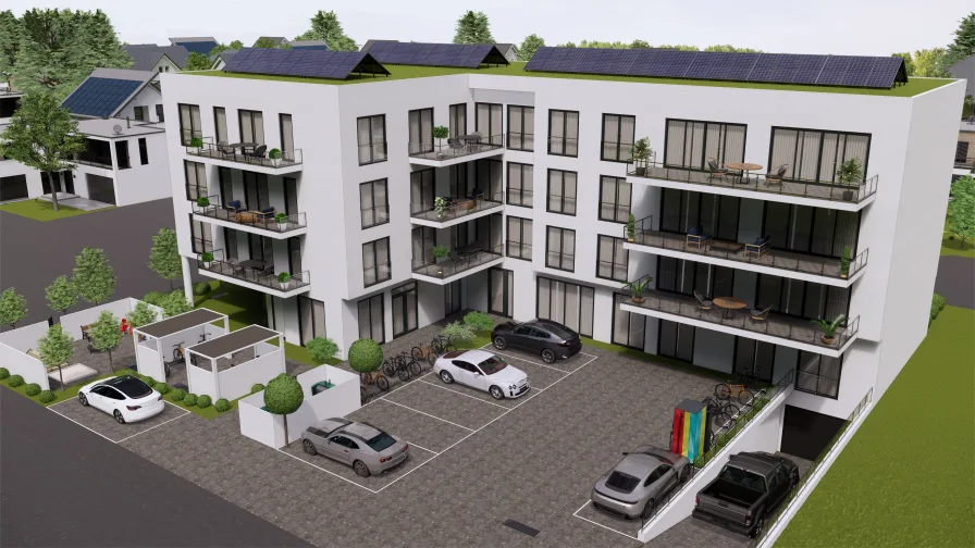 Wohnbeispiel - Wohnung kaufen in Rodgau - Nieder Roden - Provisionsfrei - KfW 40 EE -  Urban, ökologisch, zeitgemäß!